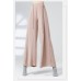 Women Solid Color Tie Waist Casual Swing Pants With Pocket