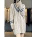 new light blue warm woolen sweater oversized casual v neck knit tops