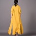 Fine yellow Coats casual embroidery baggy Winter coat boutique side open Coats