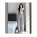 Women Cotton Solid Color Casual High Waist Pants With Pocket