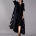 Fashion black Plaid Coats plus size patchwork Coat Fashion large hem Coat